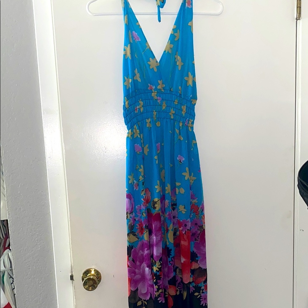 Vibrant Floral Midi Dress